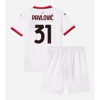 AC Milan Strahinja Pavlovic #31 Replika babykläder Bortaställ Barn 2024-25 Kortärmad (+ korta byxor)